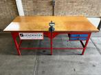 Nette werkbank met bankschroef, lades + 40mm multiplex blad., Gebruikt, Onbekend, Bankschroef, Ophalen of Verzenden