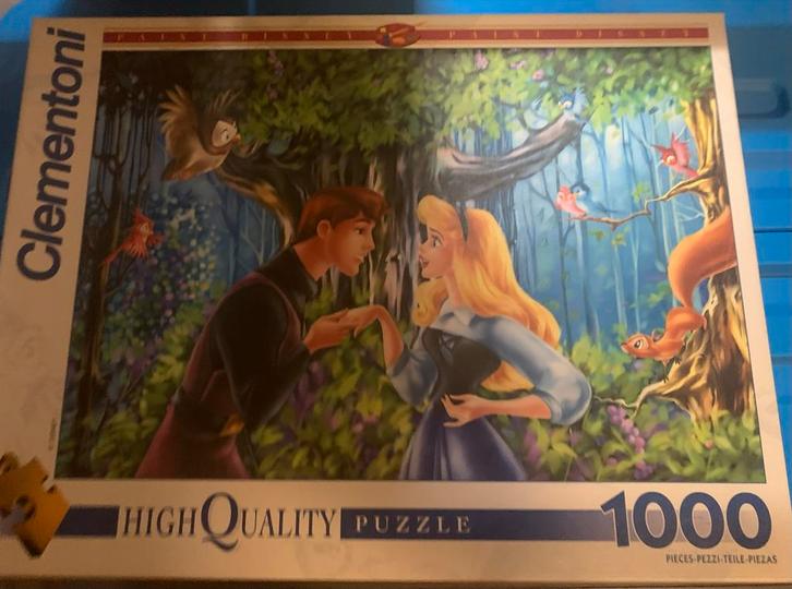 Clementoni Disney Doornroosje Puzzel 1000 Stukjes, Hobby en Vrije tijd, Denksport en Puzzels, Zo goed als nieuw, Legpuzzel, 500 t/m 1500 stukjes