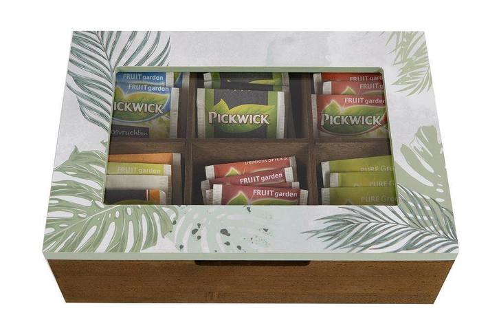 Theedoos Jungle style 6 vaks, Huis en Inrichting, Woonaccessoires | Overige, Nieuw, Ophalen of Verzenden