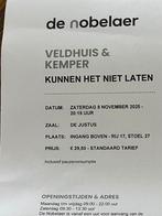 Te koop kaarten Veldhuis & Kemper, Etten-leur, Tickets en Kaartjes, Twee personen