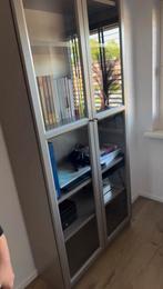 IKEA Billy Boekenkast met Glasdeuren - Grijs/Metallic, 200 cm of meer, 25 tot 50 cm, Met deur(en), 50 tot 100 cm