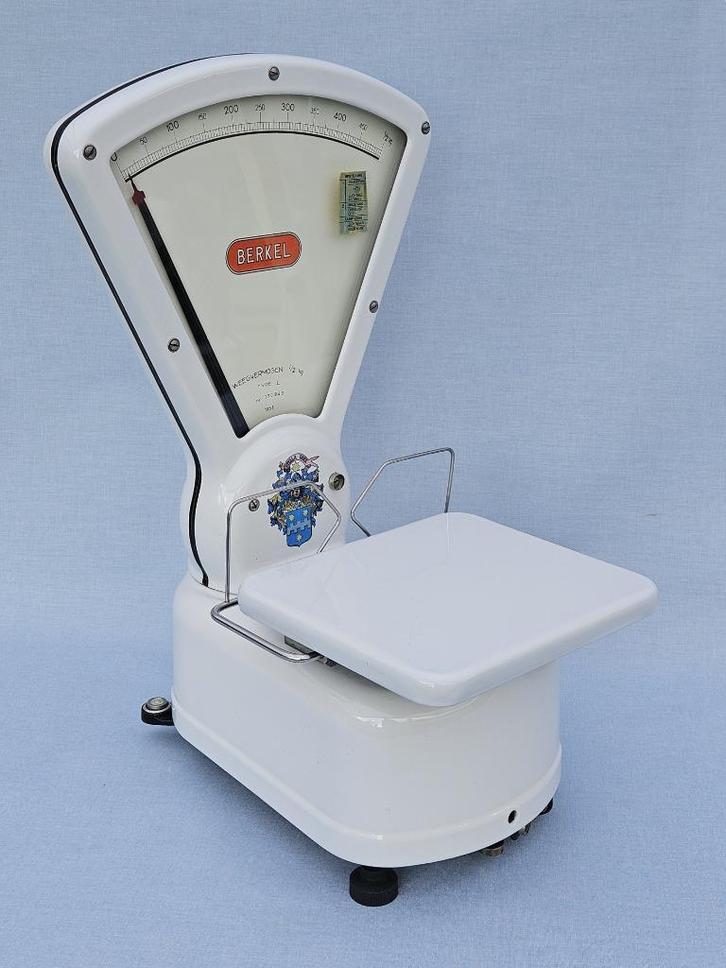 Berkel emaille weegschaal type L uit 1958 - Stella Duce, Witgoed en Apparatuur, Weegschalen, Gebruikt, Analoog, Winkelweegschaal