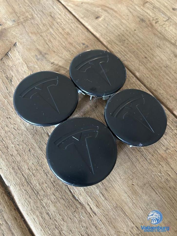 ORIGINELE Tesla zwart naafkap naafdop set, Auto diversen, Wieldoppen, Gebruikt, Verzenden