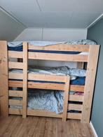 Massief grenen Stapelbed, Ophalen, Zo goed als nieuw, Stapelbed