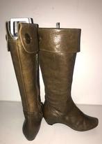 Dish groen leren laarzen maat 37 izgst, Hoge laarzen, Ophalen of Verzenden, Zo goed als nieuw, Groen