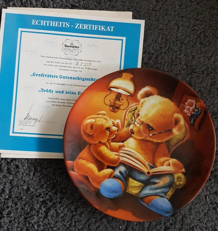 Wandbord Bradford Exchange: Teddy und seine Freunde (NIEUW)a, Verzamelen, Porselein, Kristal en Bestek, Nieuw, Bord of Schaal