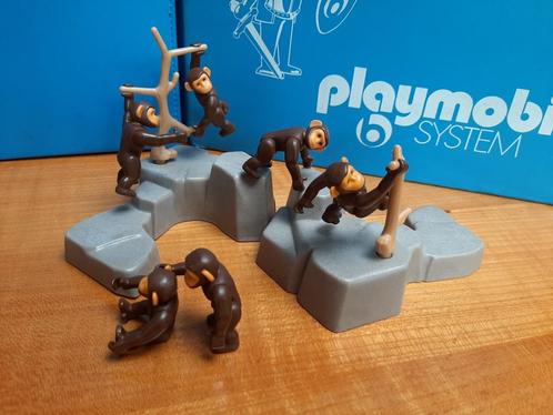 wild life dierentuin jungle 3496 6 apen chimpansee rots 100%, Kinderen en Baby's, Speelgoed | Playmobil, Zo goed als nieuw, Complete set