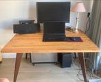 Leuk grenen tafeltje. Vintage poten., Ophalen, 100 tot 150 cm, 60's, 50 tot 100 cm