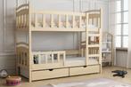 Stapelbed LEO 2 person, matrassen 160/180/200x90 grenen kleu, Verzenden, Nieuw, Stapelbed