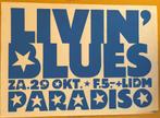 Paradiso LIVIN' BLUES poster. Martin Kaye. 1972., Verzamelen, Ophalen of Verzenden, Zo goed als nieuw, Poster, Artwork of Schilderij