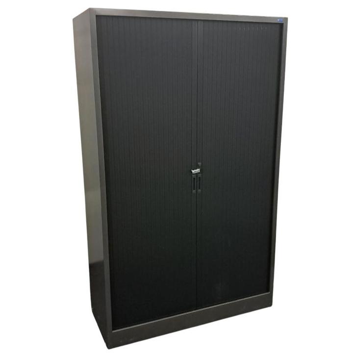 Voortman Roldeurkast Antraciet Zwart 195 x 120 x 47 B-Keus, Huis en Inrichting, Kasten | Roldeurkasten en Archiefkasten, Gebruikt