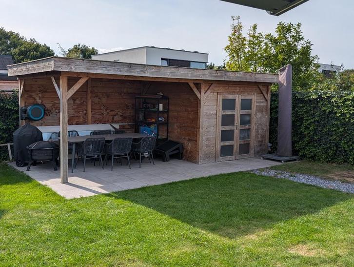 Overkapping met berging (tuinhuis), Tuin en Terras, Overkappingen, Zo goed als nieuw, Tuinpaviljoen, Ophalen