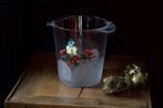 Kristallen accubak met meesje, Huis en Inrichting, Woonaccessoires | Vazen, Ophalen, Gebruikt, Overige kleuren, Glas