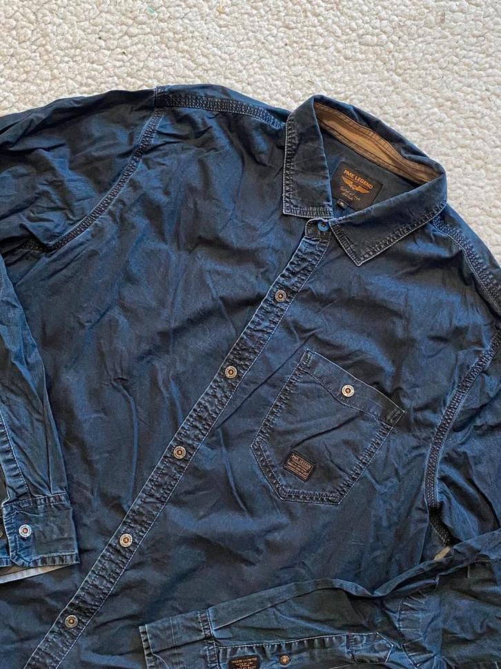 Pme legend spijkerblouse overhemd maat XL, Kleding | Heren, Overhemden, Zo goed als nieuw, Halswijdte 43/44 (XL), Blauw, Ophalen of Verzenden