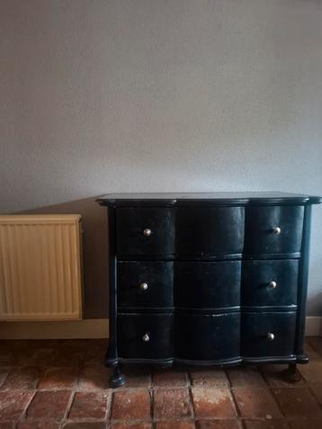 Zwart Barok Dressoir met 3 Lades beschikbaar voor biedingen