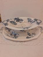 Wedgwood Chrysanthemum - (fruit)test met onderschotel - 1900, Ophalen of Verzenden