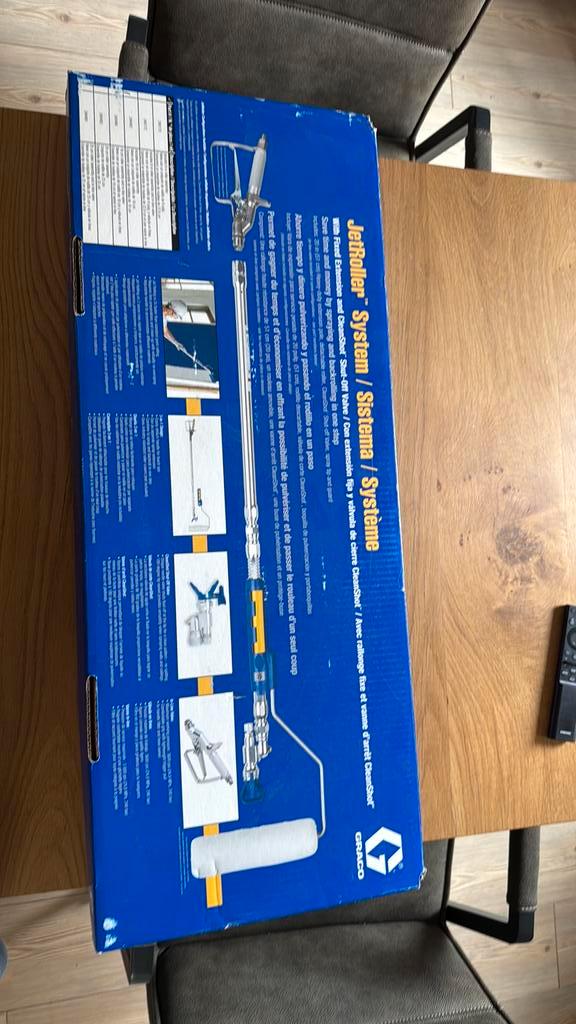 Graco Jetroller systeem airles, Doe-het-zelf en Verbouw, Schildersmaterialen, Zo goed als nieuw, Verfspuit of Verfpomp, Ophalen of Verzenden