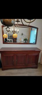 Dressoir met spiegel kersen hout. Geslepen rand in spiegel, Huis en Inrichting, Kasten | Dressoirs, Ophalen of Verzenden, Zo goed als nieuw