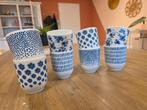 Ikea Koffiekopjes Wit Blauw - 8 Stuks, Ophalen, Keramiek, Zo goed als nieuw, Effen