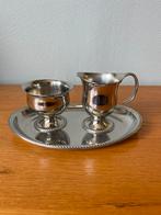 Vintage Suiker- en Melkstel Alfra Alessi met schaal, Antiek en Kunst, Ophalen of Verzenden