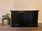 Prachtige lage zwarte buffetkast, Huis en Inrichting, Ophalen, Gebruikt, 100 tot 150 cm, 25 tot 50 cm