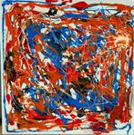 Abstract Schilderij Omega, Antiek en Kunst, Ophalen of Verzenden