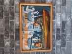 Game of fate schilderij. Poolen cafe, Antiek en Kunst, Antiek | Spiegels, Ophalen, Rechthoekig, 50 tot 100 cm, Minder dan 100 cm