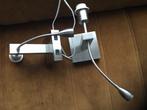 2x Dubbel wand/bedlampje, rvs., Huis en Inrichting, Lampen | Overige, Ophalen of Verzenden, Zo goed als nieuw