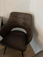 2 Donkerbruine leren eetkamerstoelen - Zgan, Ophalen, Twee, Bruin, Leer