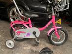 Puky Steel 12" meisjesfiets met stang en zijwieltjes, Ophalen, Gebruikt, 14 inch of minder
