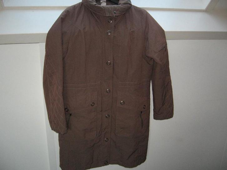 Warme LANGE Dames winter jas 40 uitneembare voering €15,-, Kleding | Dames, Jassen | Winter, Gedragen, Maat 38/40 (M), Bruin, Ophalen of Verzenden