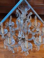 Prachtige oude kristallen kroonluchter, Huis en Inrichting, Lampen | Kroonluchters, Ophalen, Zo goed als nieuw