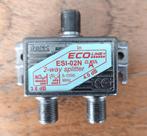 Tratec ESI-02N, Coax F-connector splitter 1-in 2-uit. Nieuw., Ophalen of Verzenden, Nieuw, Coaxiale kabel