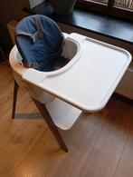 Stokke Steps Stoel + Babyset + Blad + Kussen, Ophalen, Gebruikt, Meegroeistoel, Gordel(s)