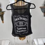 Top met opdruk Jack Daniels.  Maat XS., Verzenden, Zwart, Zo goed als nieuw, Zonder mouw