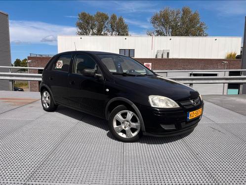 Opel Corsa 1.2 16V Twinport 5D 2005 Zwart Airco, Auto's, Opel, Bedrijf, Corsa, Airbags, Airconditioning, Boordcomputer, Centrale vergrendeling