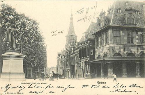 (701-079-047) Hoorn Kerkstraat met de Waag, Verzamelen, Ansichtkaarten | Nederland, Noord-Holland, Verzenden
