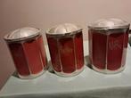 Vintage Aluminium Voorraadbussen - Thee, Suiker, Koffie, Ophalen of Verzenden, Gebruikt, Rood, Bus of Trommel