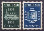 Nederland NVPH nr 325/6 postfris 100 jaar Spoorwegen 1939, Postzegels en Munten, Postzegels | Nederland, Verzenden, T/m 1940, Postfris
