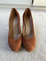 Evaluna Hakken Cognac Suède Maat 38.5, Pumps, Evaluna, Bruin, Ophalen of Verzenden