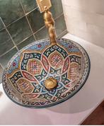 Wasbak marrokkaans + koperen kraan, Ophalen, Zo goed als nieuw, Koper, Wastafel