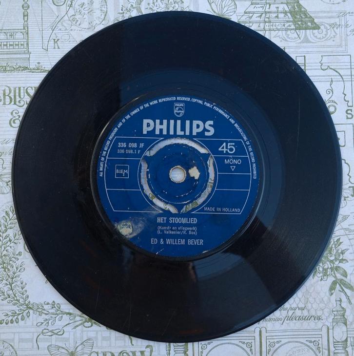 ed & willem bever - het stoomlied, Cd's en Dvd's, Vinyl Singles, Gebruikt, Single, Nederlandstalig, 7 inch, Ophalen of Verzenden