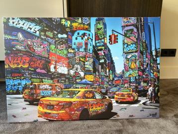 schilderij op canvas - streetart - 'New York Pink Panther" beschikbaar voor biedingen