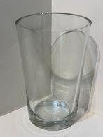 Glazen vaas. Diameter 15 cm. Hoogte 20 cm, 50 tot 75 cm, Wit, Ophalen of Verzenden, Glas