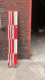 Jalonstokken rood wit 2 meter., Ophalen of Verzenden, Zo goed als nieuw, IJzer