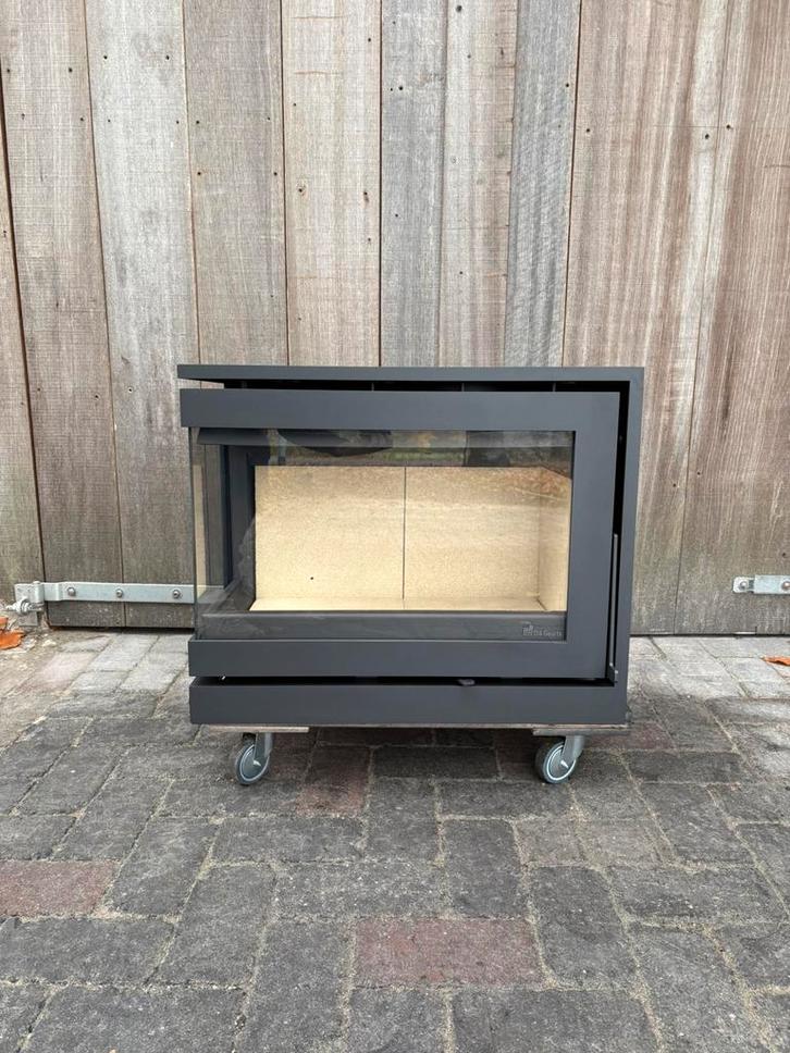 Dik Geurts Instyle Corner Slim 660/495 houtkachel, Huis en Inrichting, Kachels, Zo goed als nieuw, Vrijstaand, Houtkachel, Hout