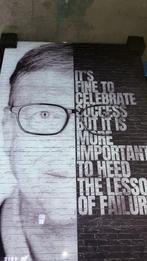 Glasschilderij 60x90cm Bill Gates, Ophalen of Verzenden