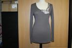 Enelle vlot stretch taupe tuniek mt 42 valt M KOOPJE