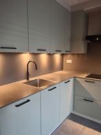 Groene hoekkeuken van Superkeukens (2017), Huis en Inrichting, Keuken | Complete keukens, Ophalen, Gebruikt, Hoekkeuken, Composiet