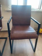 Eetkamerstoelen cognac, Ophalen of Verzenden, Gebruikt, Bruin, Vier